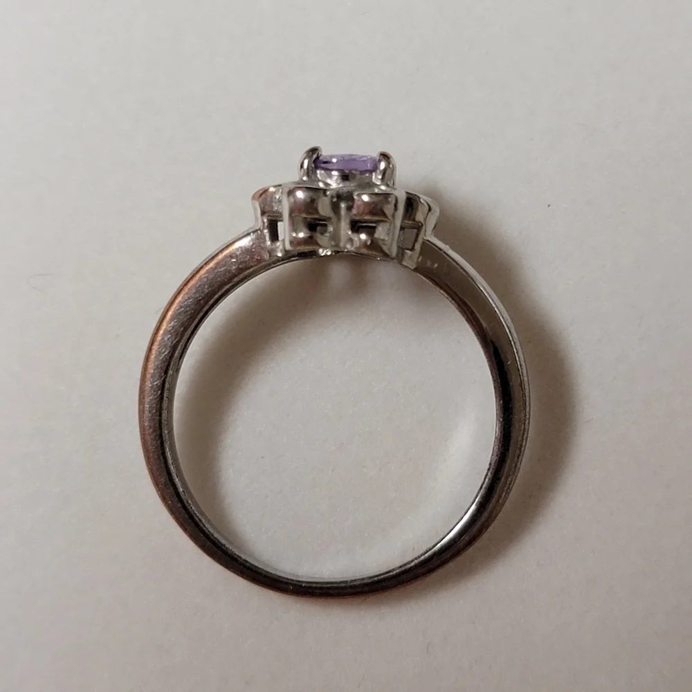 Split Shank Amethyst Purple Gem Ring